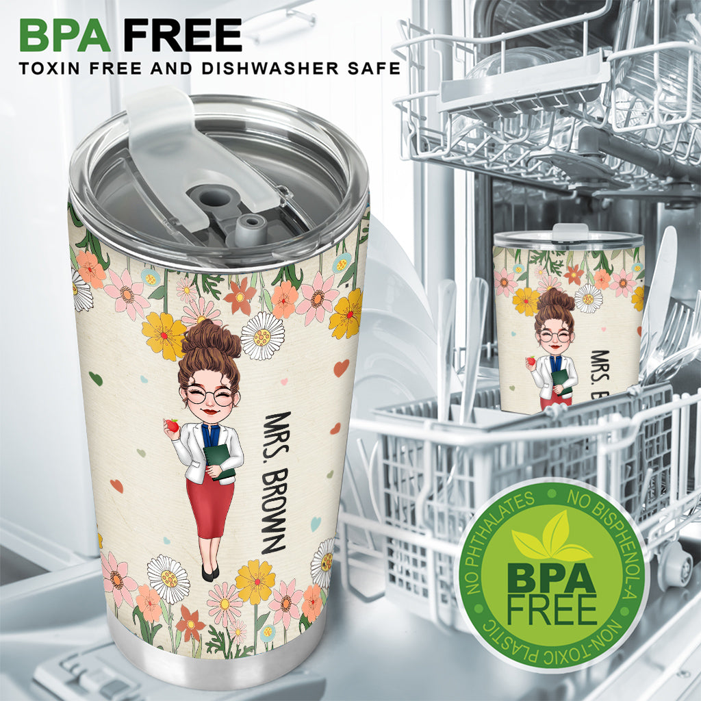 Seht sie wachsen – personalisierter Lehrerbecher