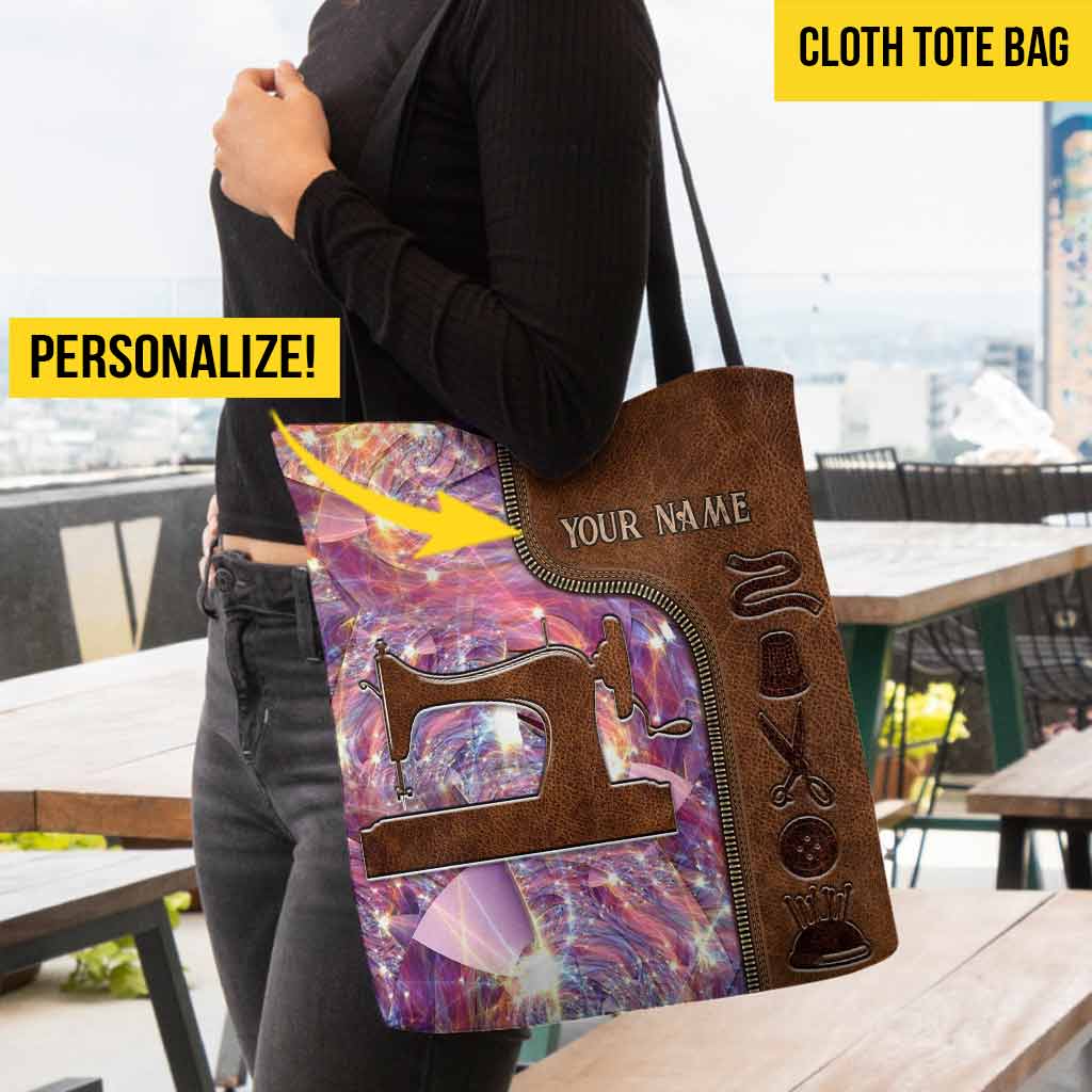 Personalisierte Tragetasche „Ich liebe Nähen“