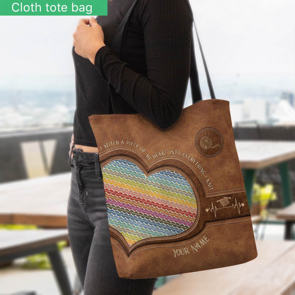 Ich nähe ein Stück meines Herzens – personalisierte Stricktasche