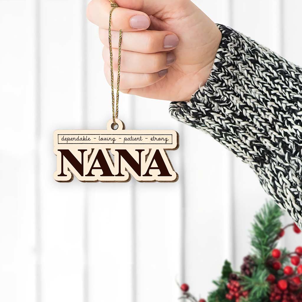 An unsere Oma – Personalisierte Weihnachtskarte aus Holz mit Pop-up-Effekt