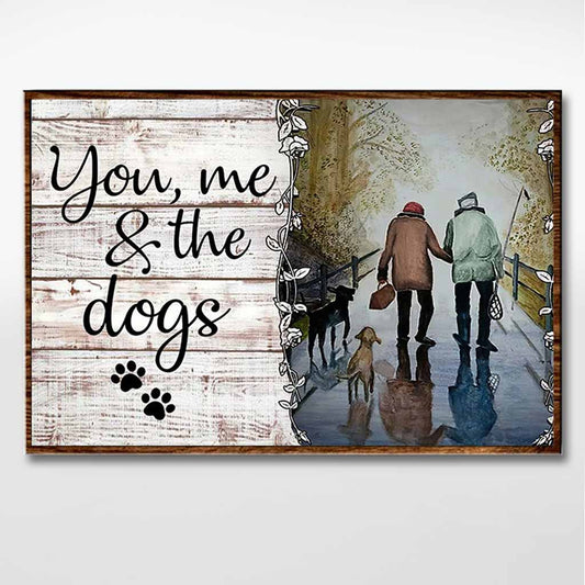 You, Me And The Dogs - Fishing Poster