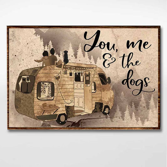 Du, ich und die Hunde – Campingposter