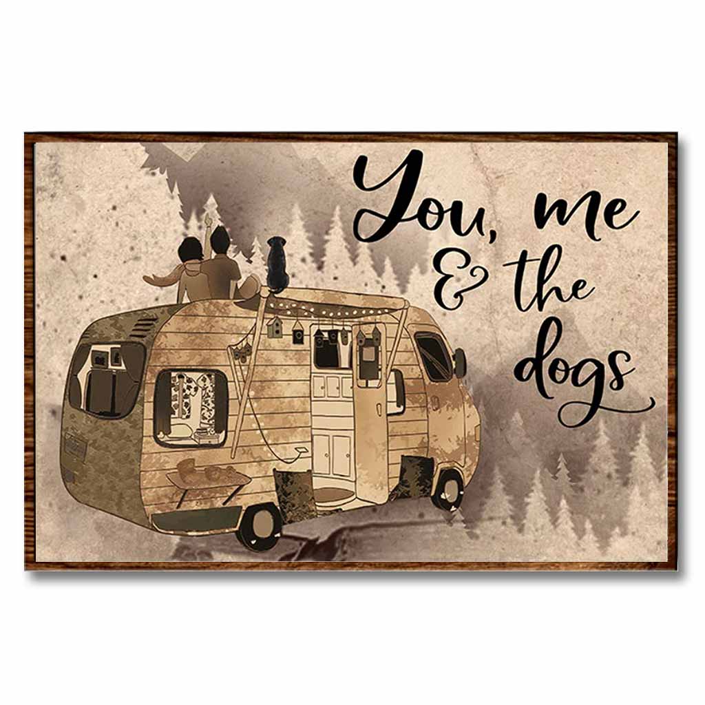 Du, ich und die Hunde – Campingposter