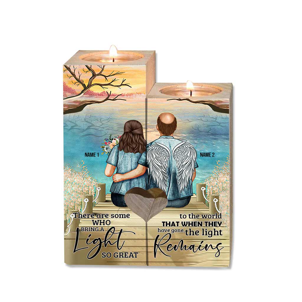 Erinnerungsgeschenk „Liebe im Himmel“ – Personalisierter Kerzenhalter für Paare