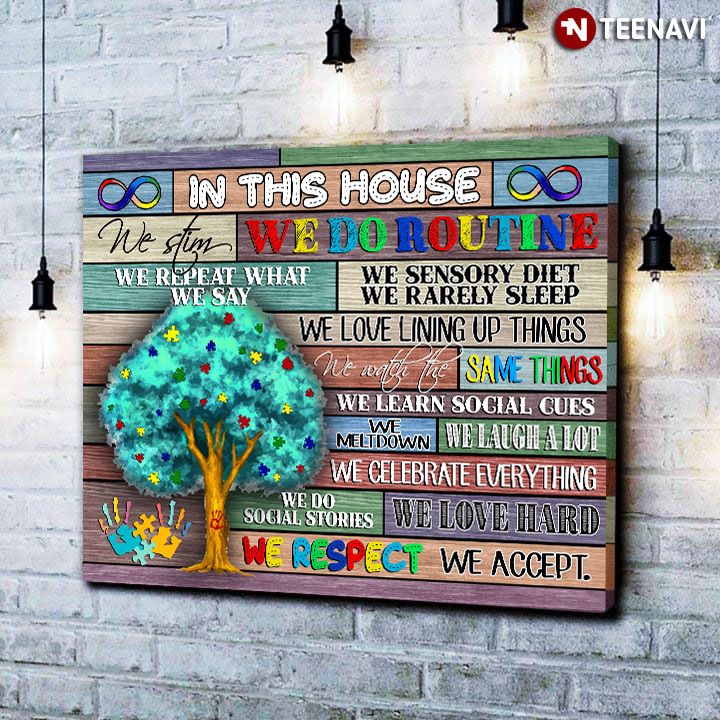 In This House Autism Awareness Canvas And Poster 0523