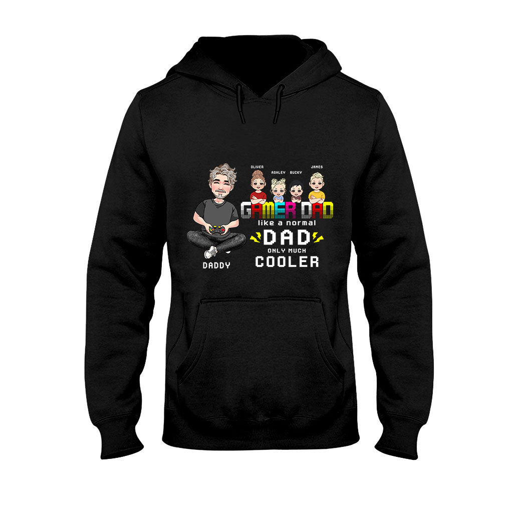 Gamer-Papa – Personalisiertes Videospiel-T-Shirt und Hoodie