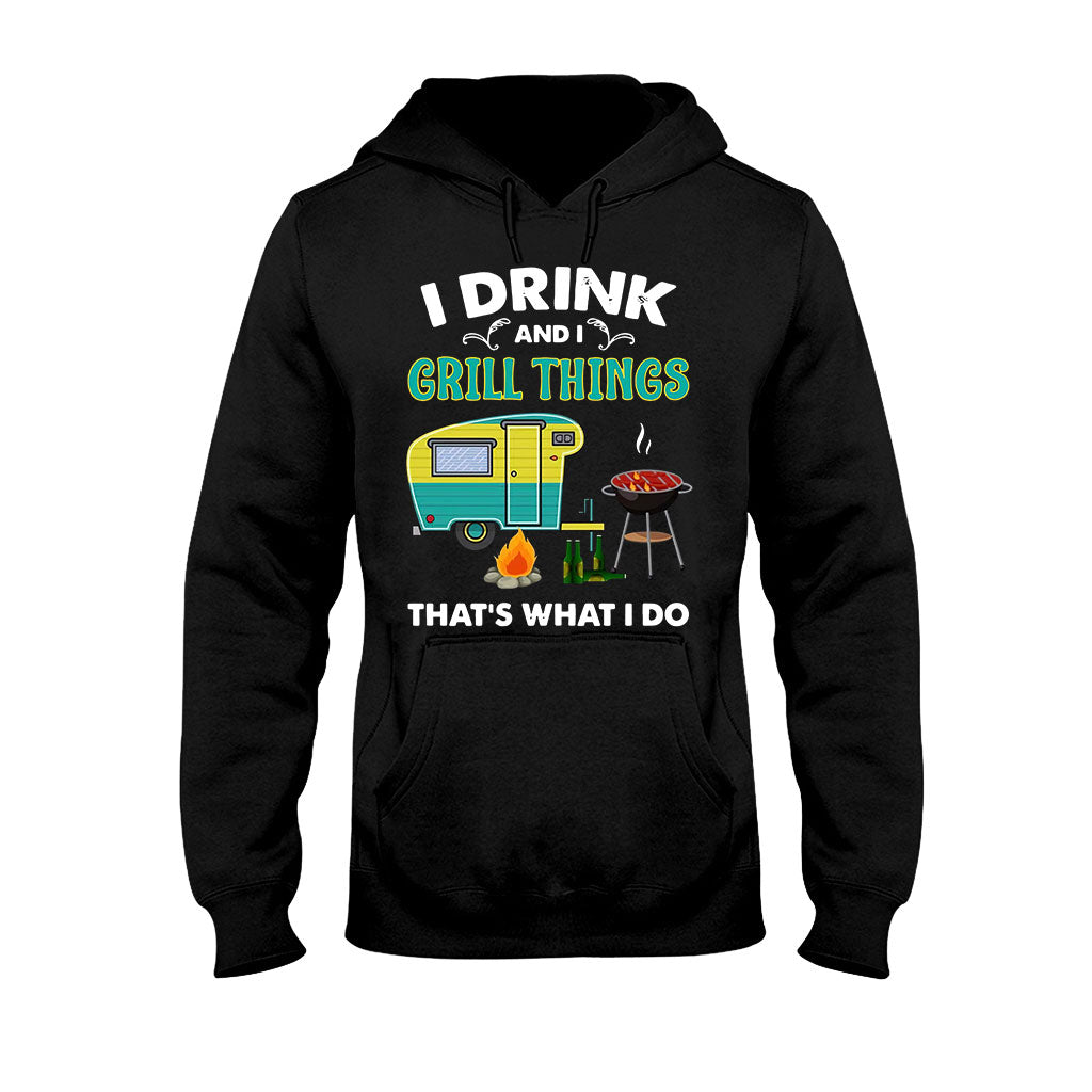 Ich trinke und grille – Camping-T-Shirt und Hoodie 112021