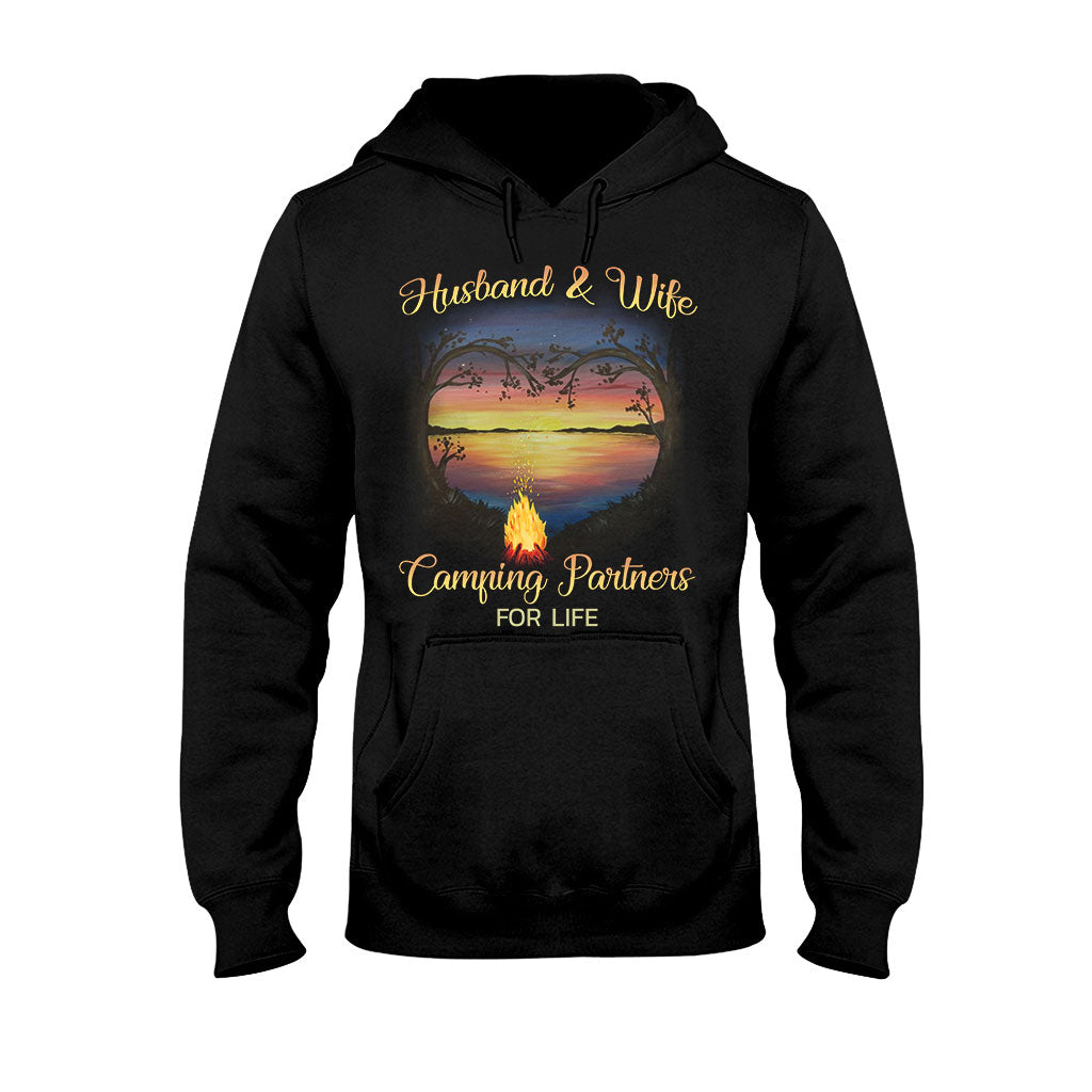 Husband And Wife Camping Partners For Life - T-shirt and Hoodie 1121