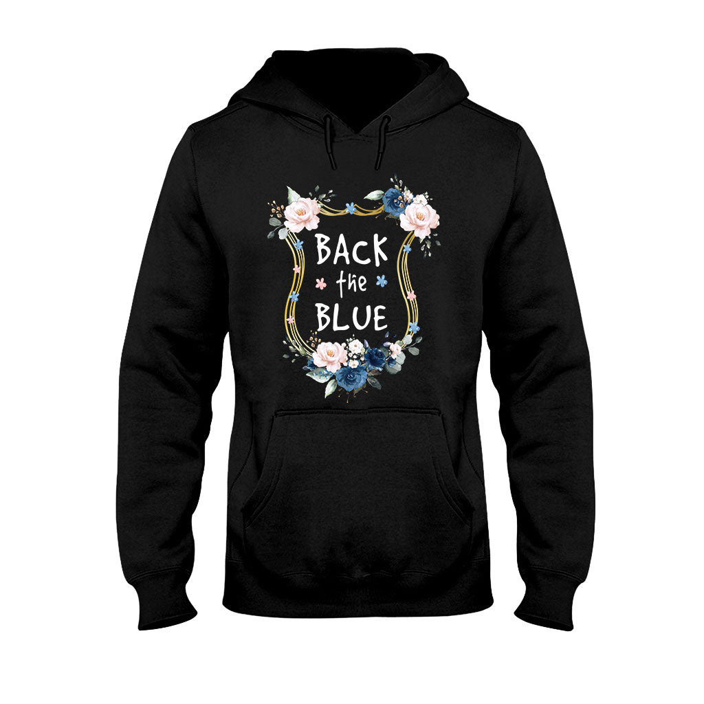Floral Police Badge - Police Officer T-shirt And Hoodie 062021