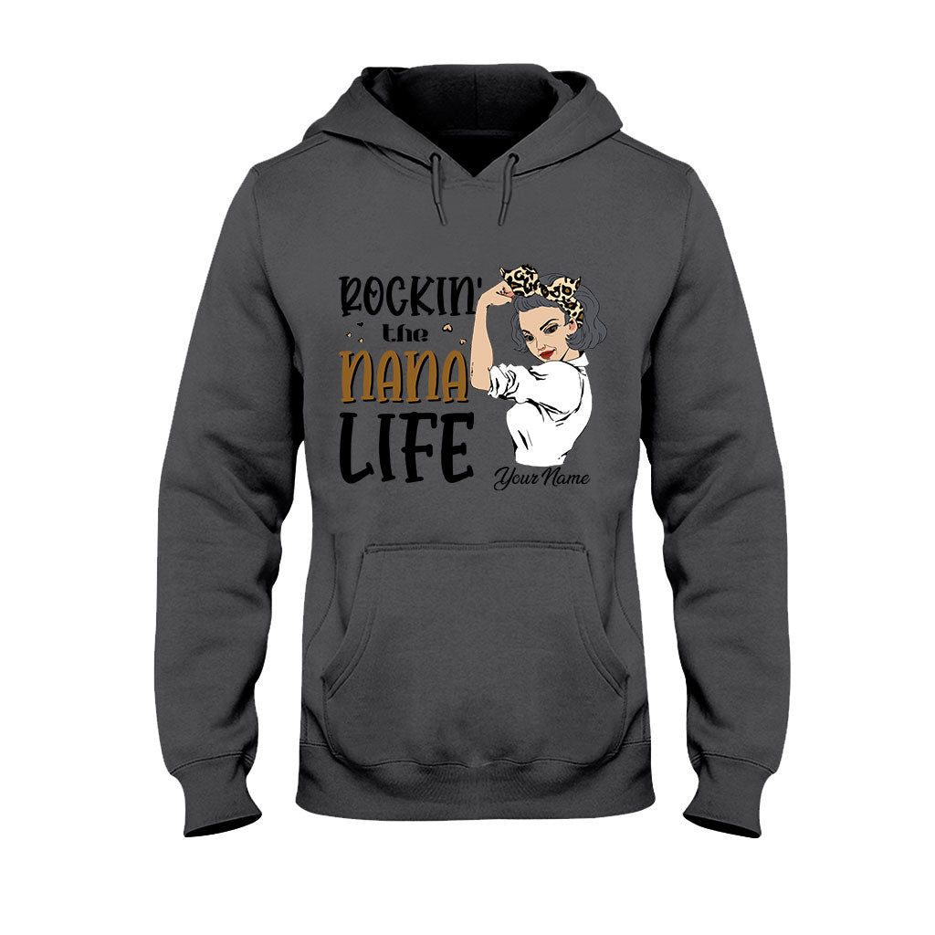 Rocking The Nana Life - Personalized Grandma T-shirt and Hoodie
