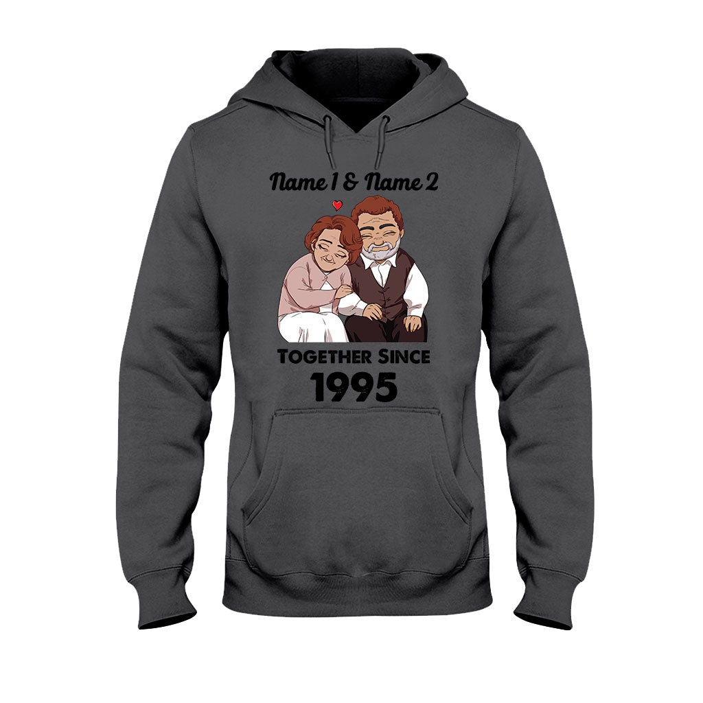 Seit jeher ein Ehepaar – personalisiertes Partner-T-Shirt und Hoodie