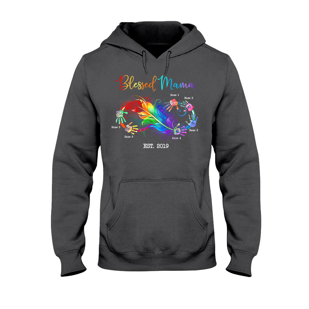 Gesegnete Mama – Geschenk für Mama und Oma – Personalisiertes T-Shirt und Hoodie