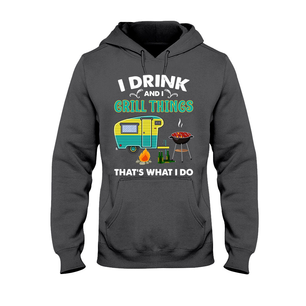 Ich trinke und grille – Camping-T-Shirt und Hoodie 112021
