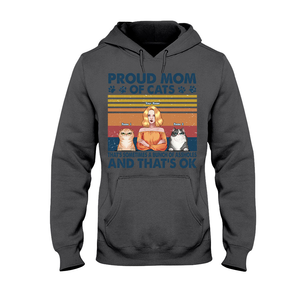 Stolze Katzenmama – Personalisiertes T-Shirt und Hoodie