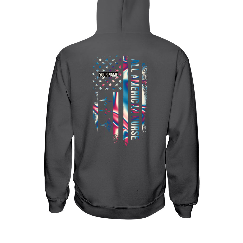 Stolze Krankenschwester – Personalisiertes T-Shirt und Hoodie zum Unabhängigkeitstag