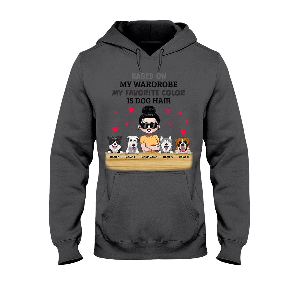 Meine Lieblingsfarbe ist Hundehaar – personalisiertes Hunde-T-Shirt und Hoodie