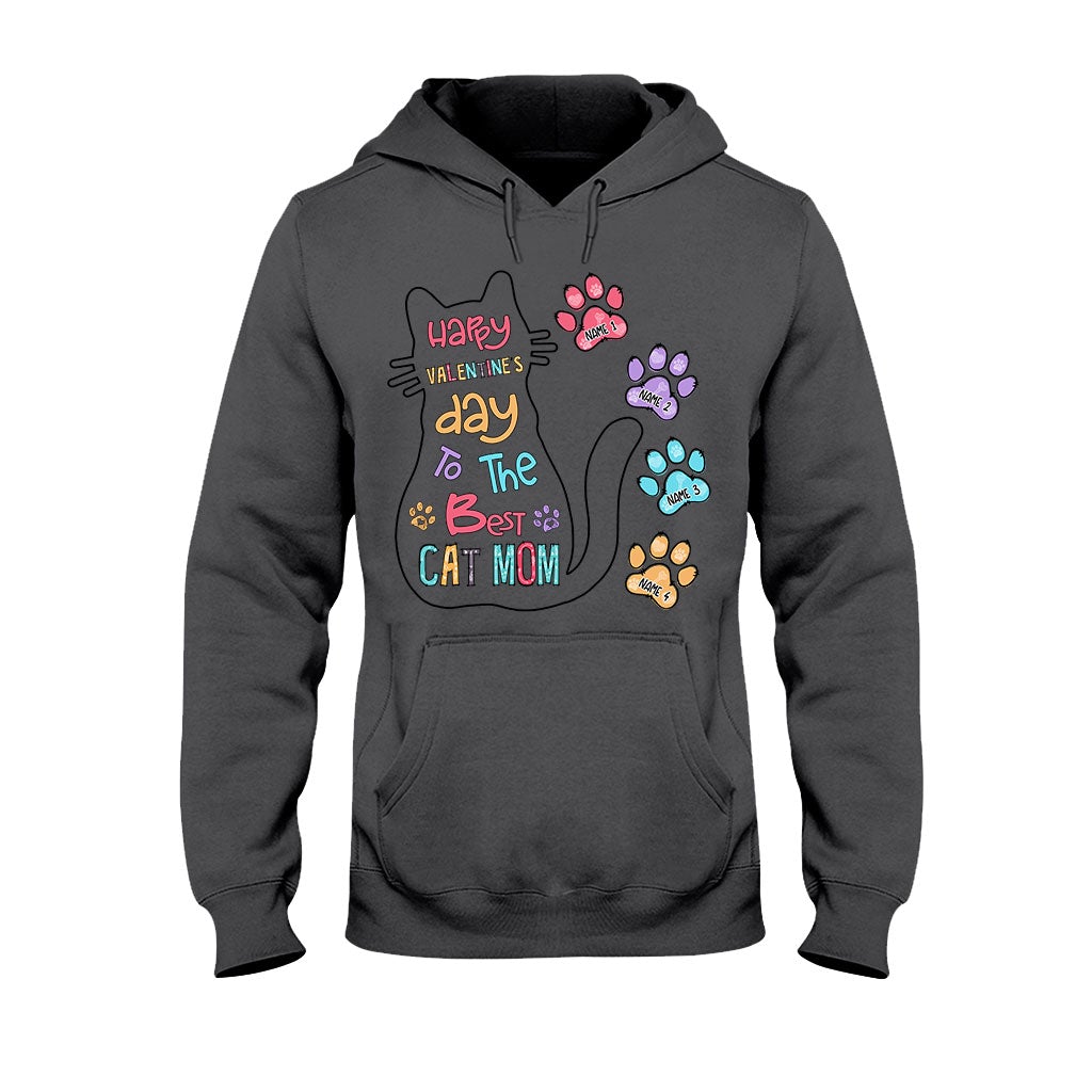 Katzenmama-Leben ist schöner mit Katzen – Personalisiertes Katzen-T-Shirt und Hoodie