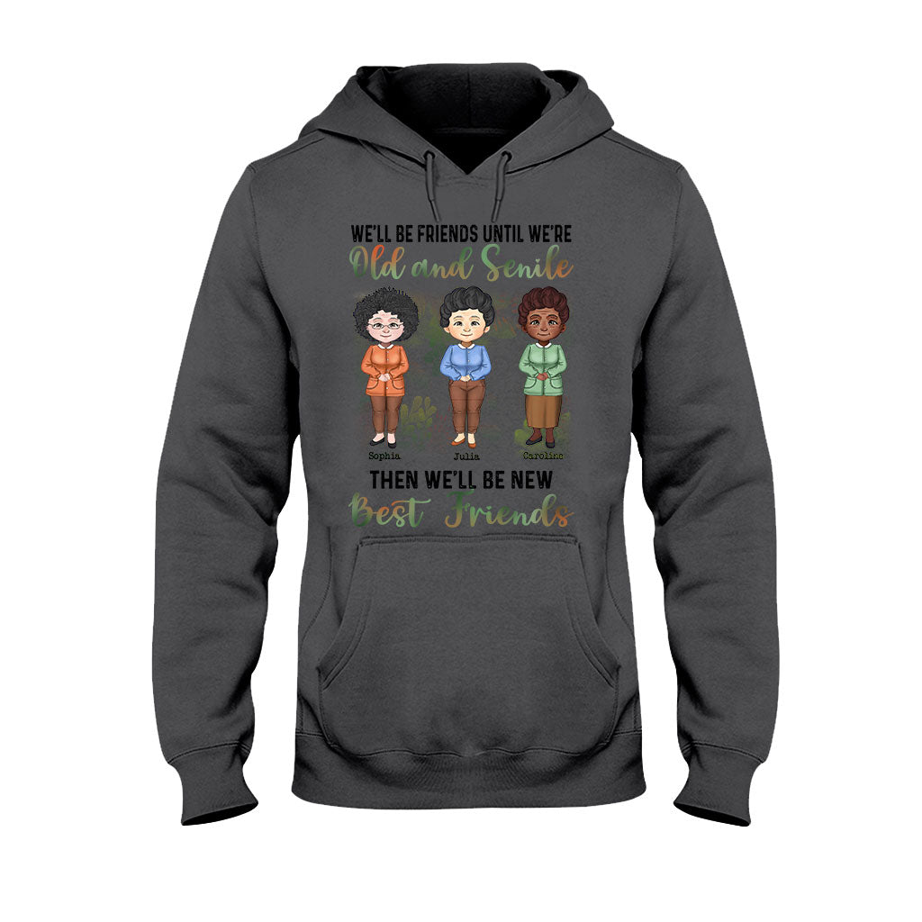 Wir bleiben Freunde bis ins hohe Alter – personalisiertes Bestie-T-Shirt und Hoodie