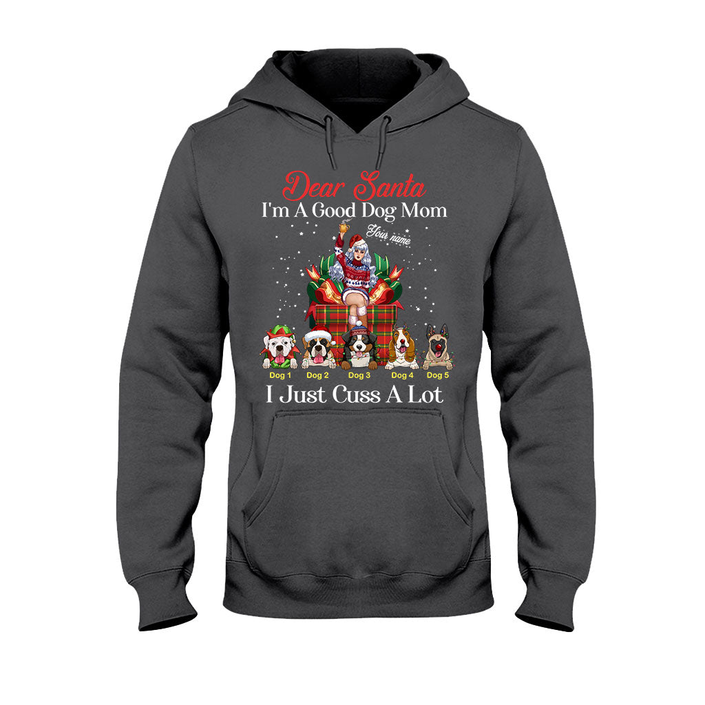 Lieber Weihnachtsmann, ich bin eine gute Hundemama – Personalisiertes Weihnachts-T-Shirt und Hoodie für Hunde