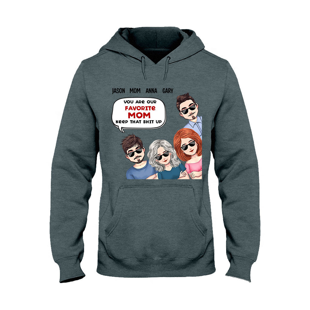 Du bist unsere Lieblingsmama – Personalisiertes Muttertags-T-Shirt und Hoodie