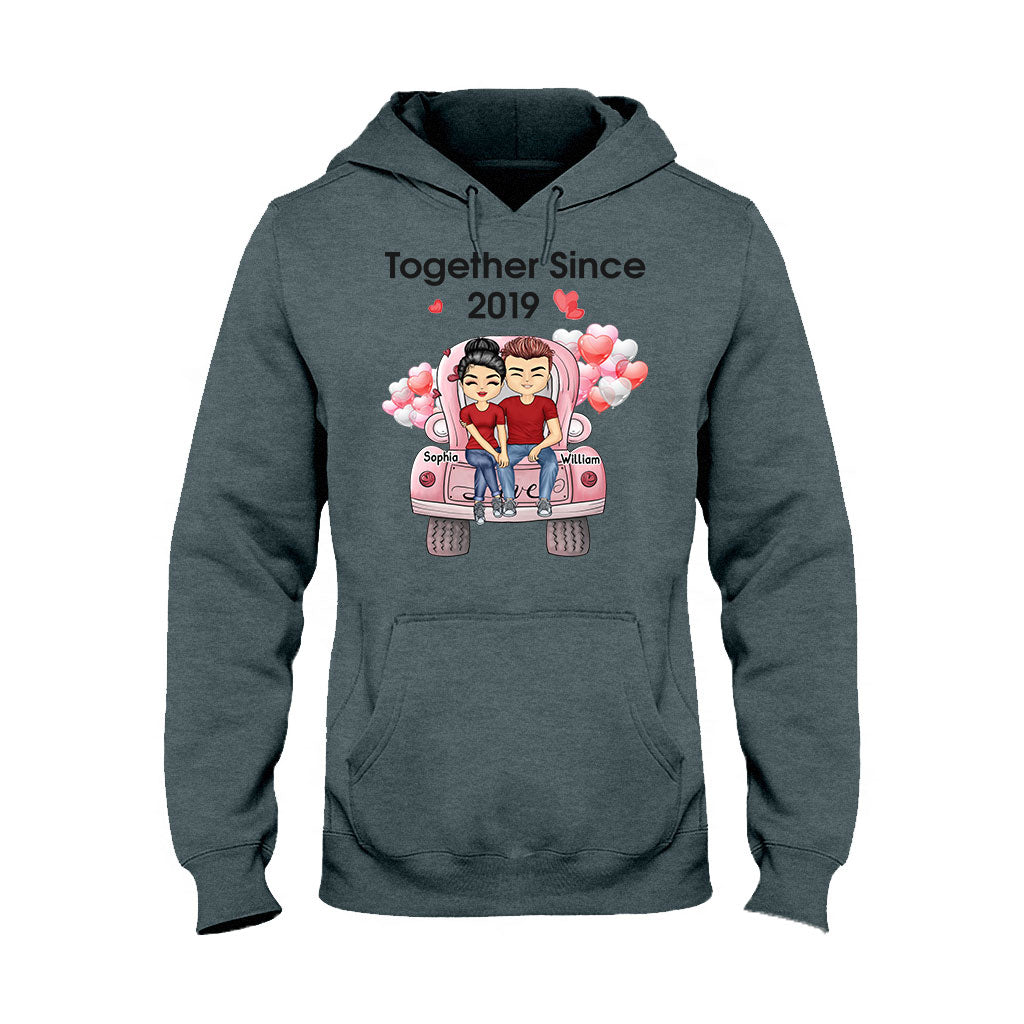 Gemeinsam seit – Personalisiertes Partner-T-Shirt und Hoodie
