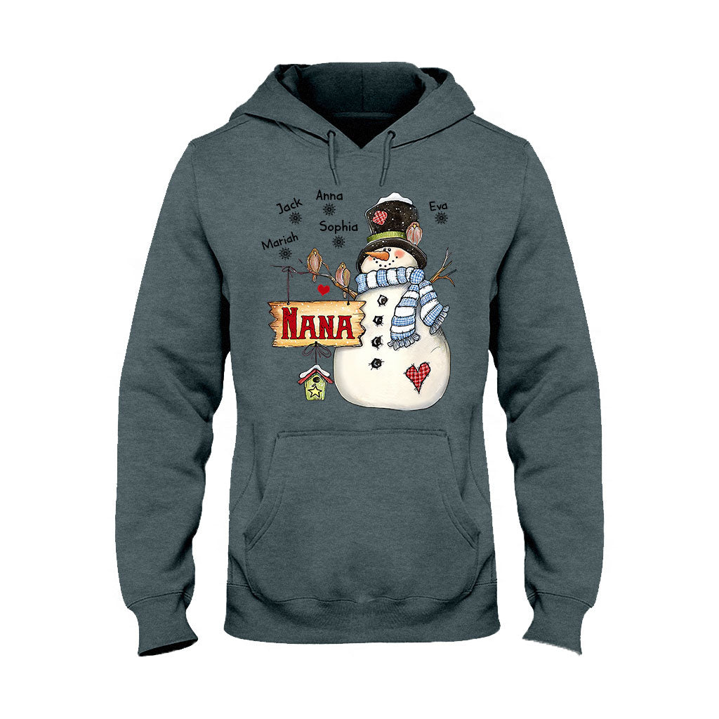 Nana Snowman – Personalisiertes Oma-T-Shirt und Hoodie