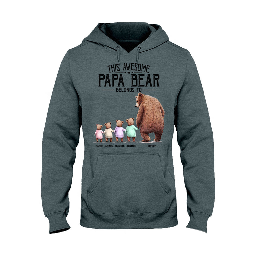 Dieser Papa Bär gehört zu – personalisiertes Opa-T-Shirt und Hoodie