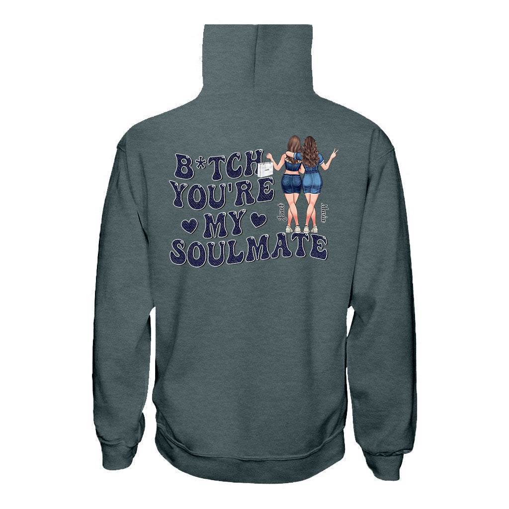 Du bist mein Seelenverwandter – Personalisiertes Bestie-T-Shirt und Hoodie