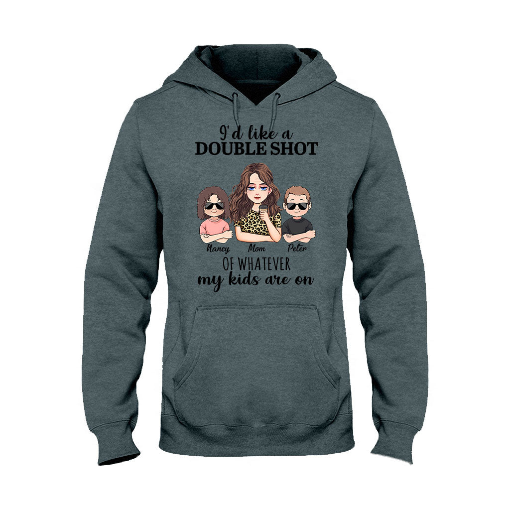 Ich hätte gern einen doppelten Schuss – personalisiertes Muttertags-T-Shirt und Hoodie