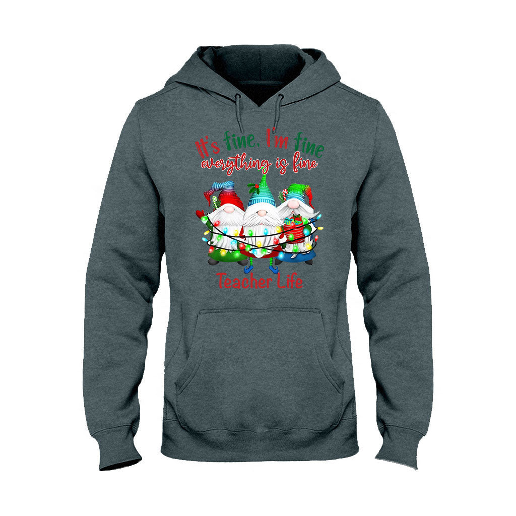It's Fine Im Fine Everything Is Fine - Personalized Teacher T-shirt and Hoodie