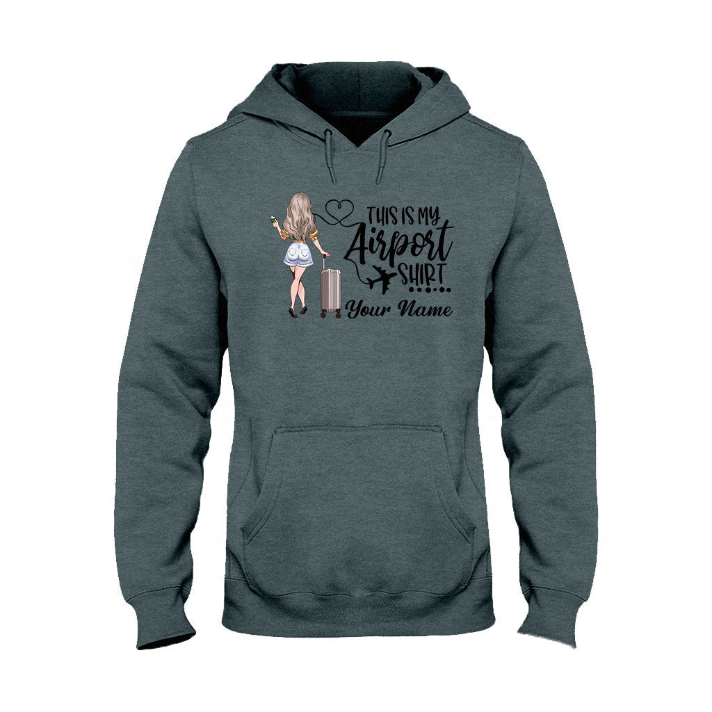Das ist mein Flughafen-Shirt – personalisiertes Reise-T-Shirt und Hoodie