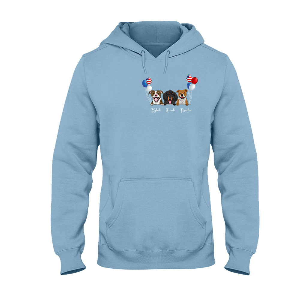 Das Leben ist schöner mit Hunden – Personalisiertes T-Shirt und Hoodie zum Unabhängigkeitstag
