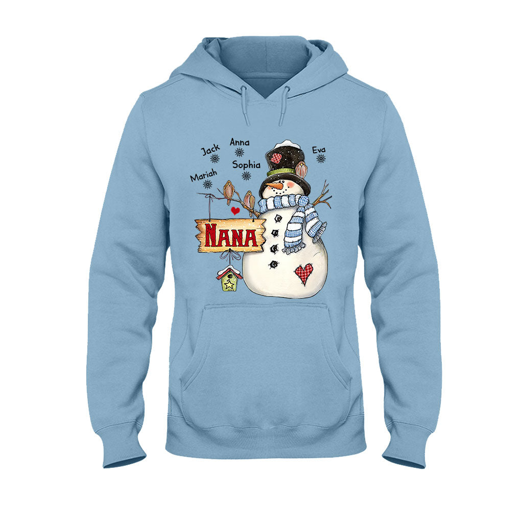 Nana Snowman – Personalisiertes Oma-T-Shirt und Hoodie