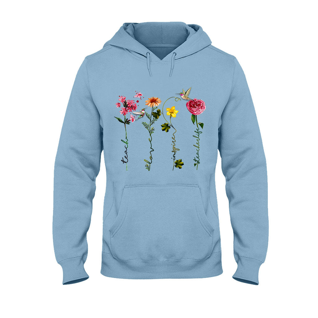 Lehren, Lieben, Inspirieren – Personalisiertes Lehrer-T-Shirt und Hoodie