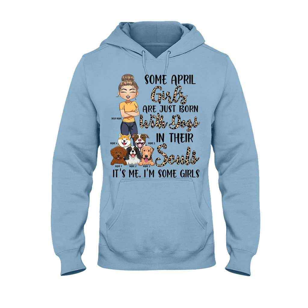 Mit Hunden im Herzen geboren – personalisiertes Hunde-T-Shirt und Hoodie