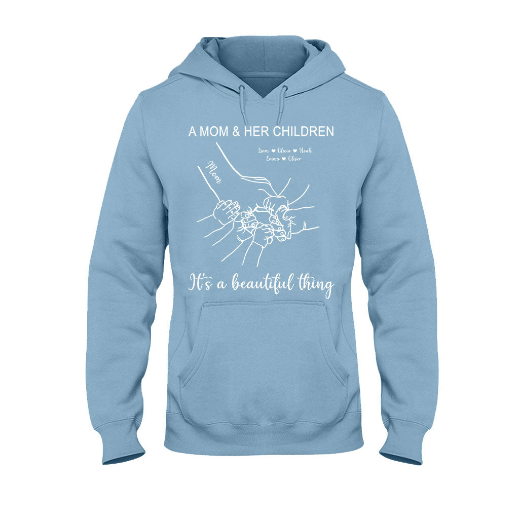 A Mom And Her Children - Personalized Mother's Day Mother T-shirt and Hoodie
