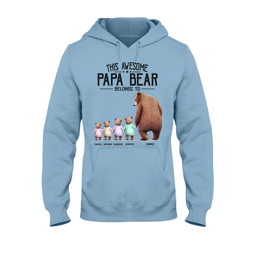 Dieser Papa Bär gehört zu – personalisiertes Opa-T-Shirt und Hoodie