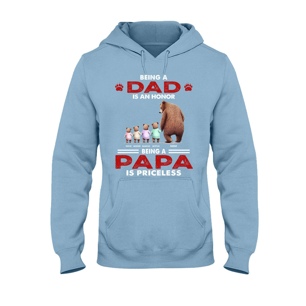 Priceless Papa Bear - Personalized Father's Day Grandpa T-shirt and Hoodie