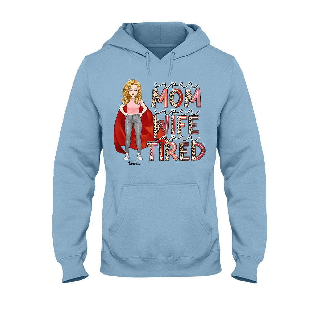 Supermama, Superfrau, Supermüde – Personalisiertes Muttertags-T-Shirt und Hoodie