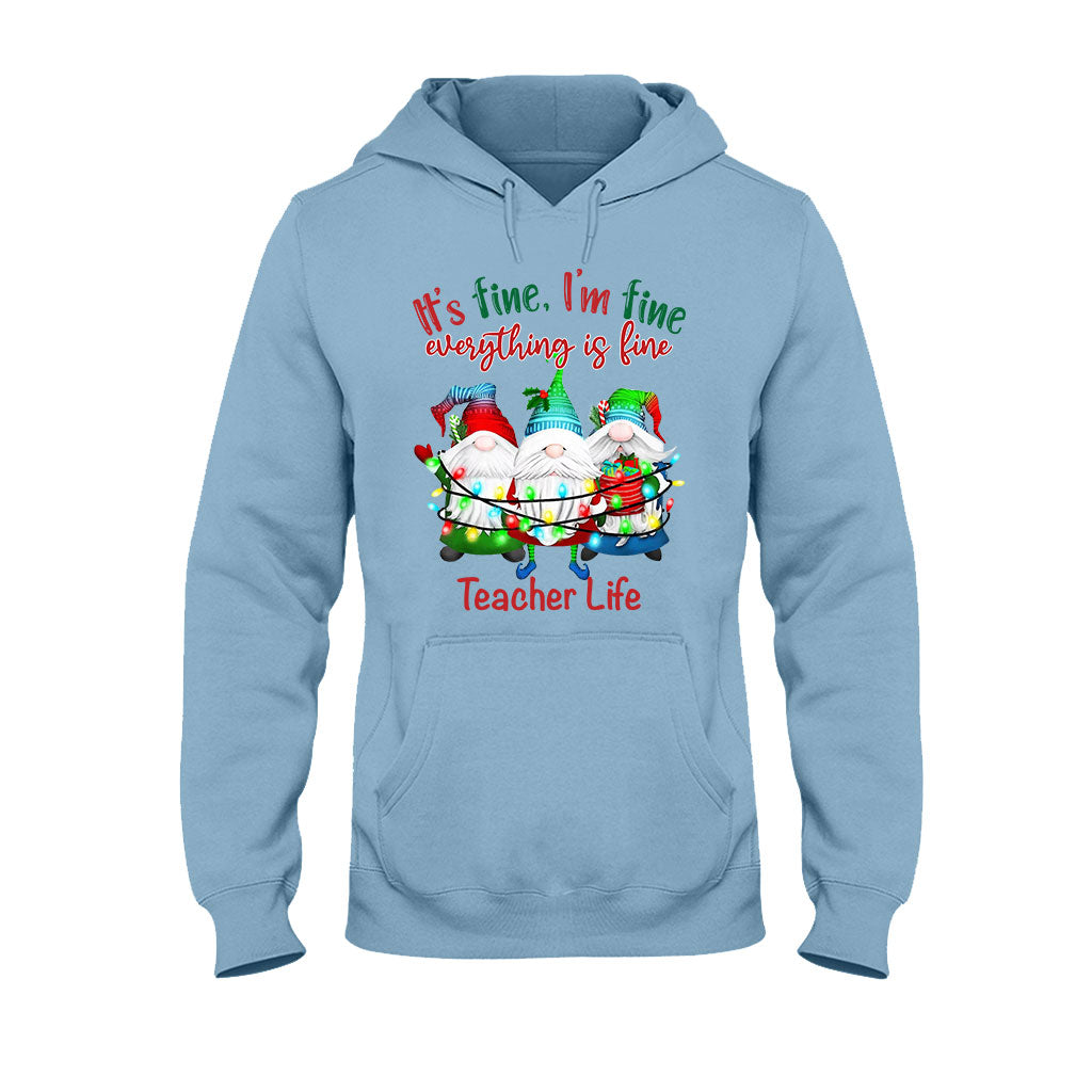 It's Fine Im Fine Everything Is Fine - Personalized Teacher T-shirt and Hoodie