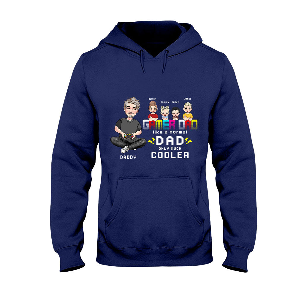 Gamer-Papa – Personalisiertes Videospiel-T-Shirt und Hoodie