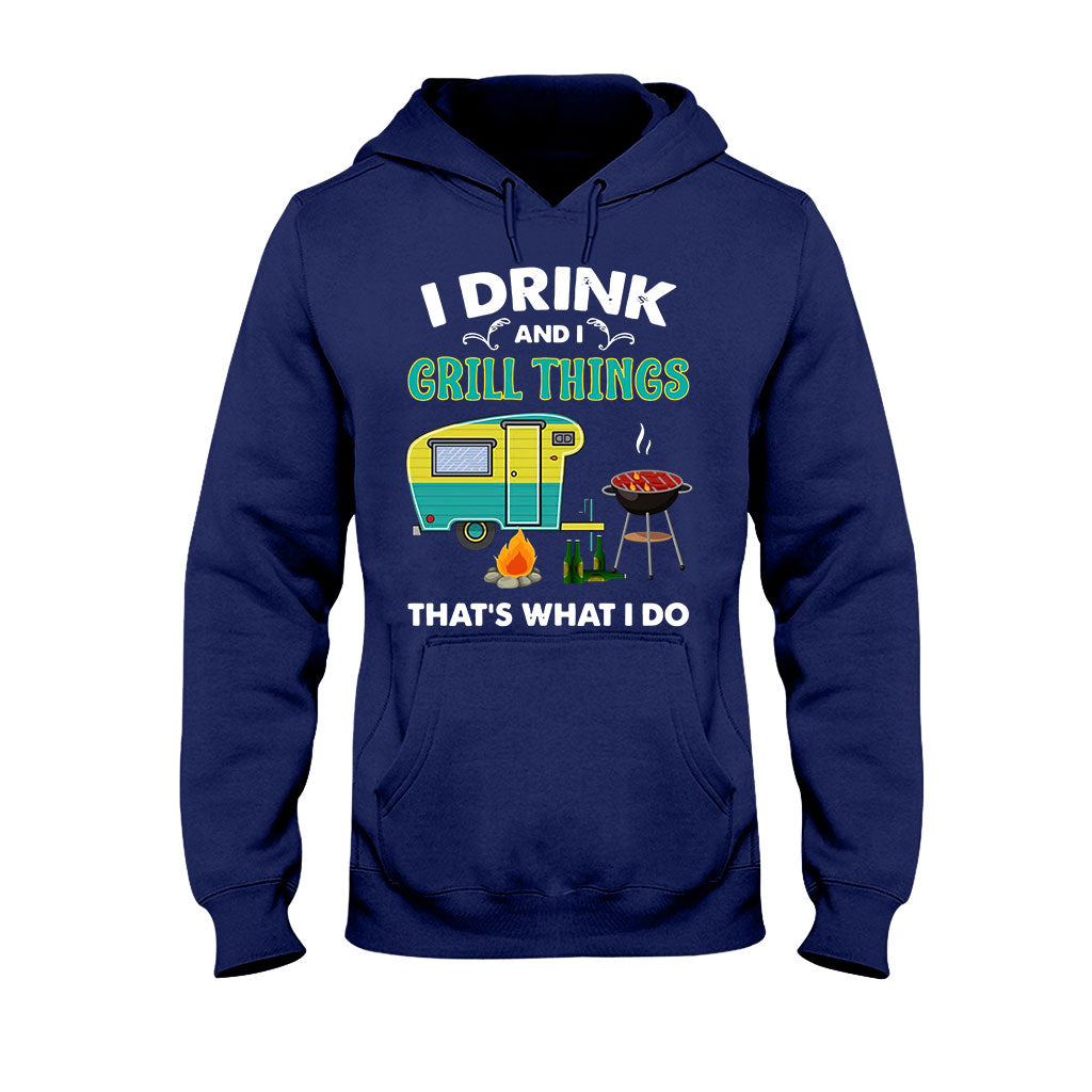Ich trinke und grille – Camping-T-Shirt und Hoodie 112021