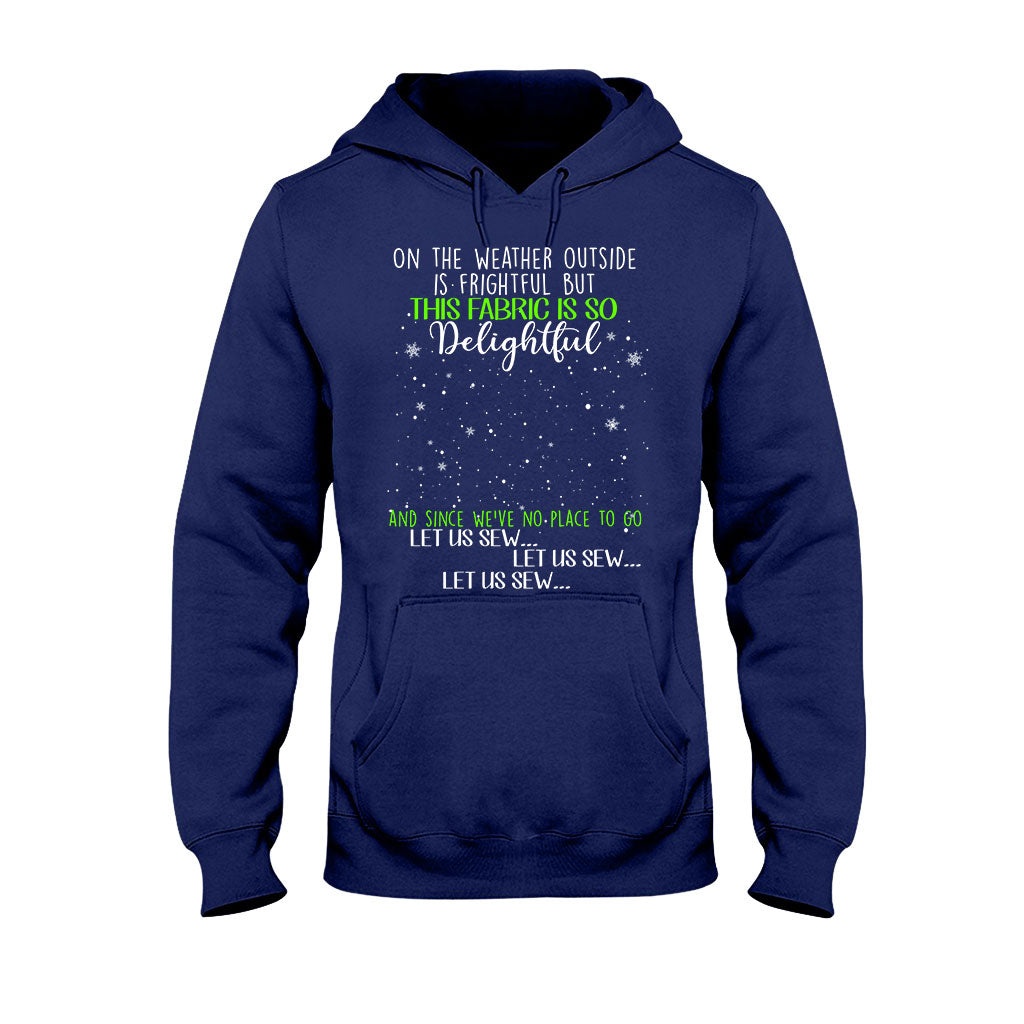 Draußen ist das Wetter grässlich – Personalisiertes Weihnachts-Näh-T-Shirt und Hoodie