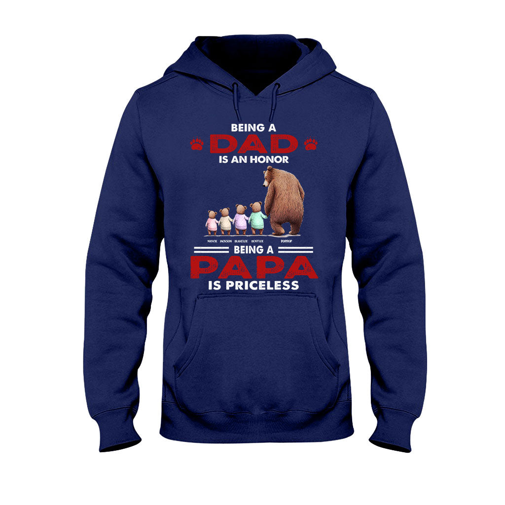 Priceless Papa Bear - Personalized Father's Day Grandpa T-shirt and Hoodie