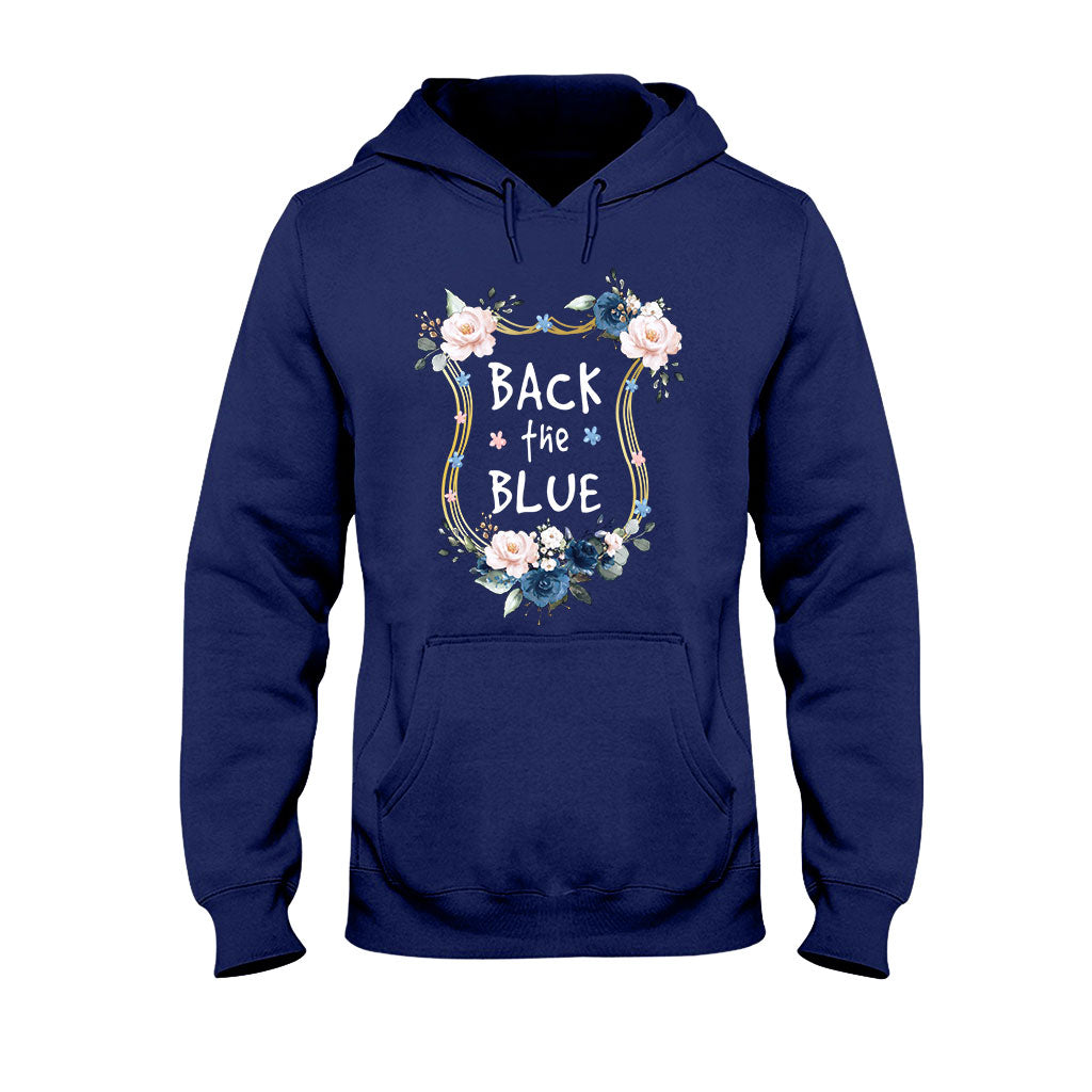 Floral Police Badge - Police Officer T-shirt And Hoodie 062021