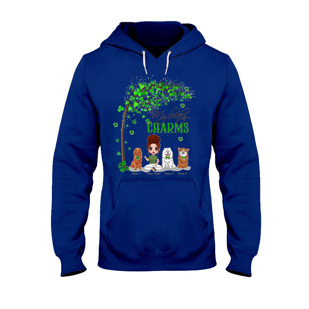 Patrick Day Irish Dogs And Girl - Personalized T-shirt and Hoodie
