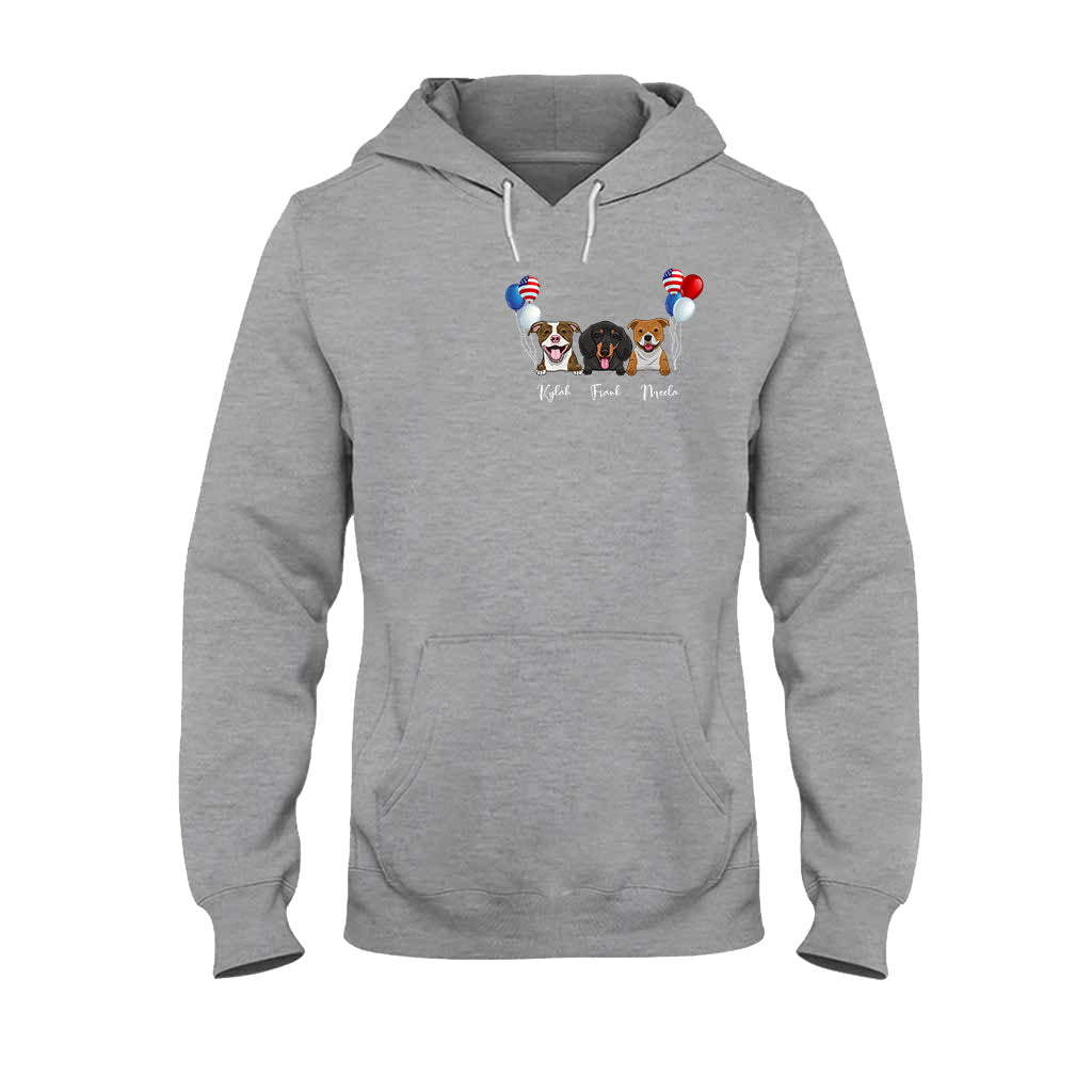 Das Leben ist schöner mit Hunden – Personalisiertes T-Shirt und Hoodie zum Unabhängigkeitstag