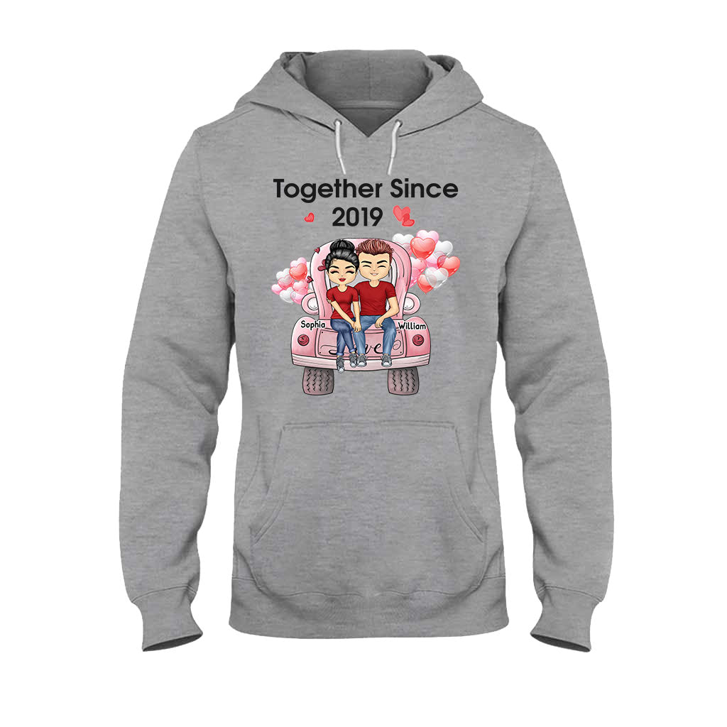 Gemeinsam seit – Personalisiertes Partner-T-Shirt und Hoodie
