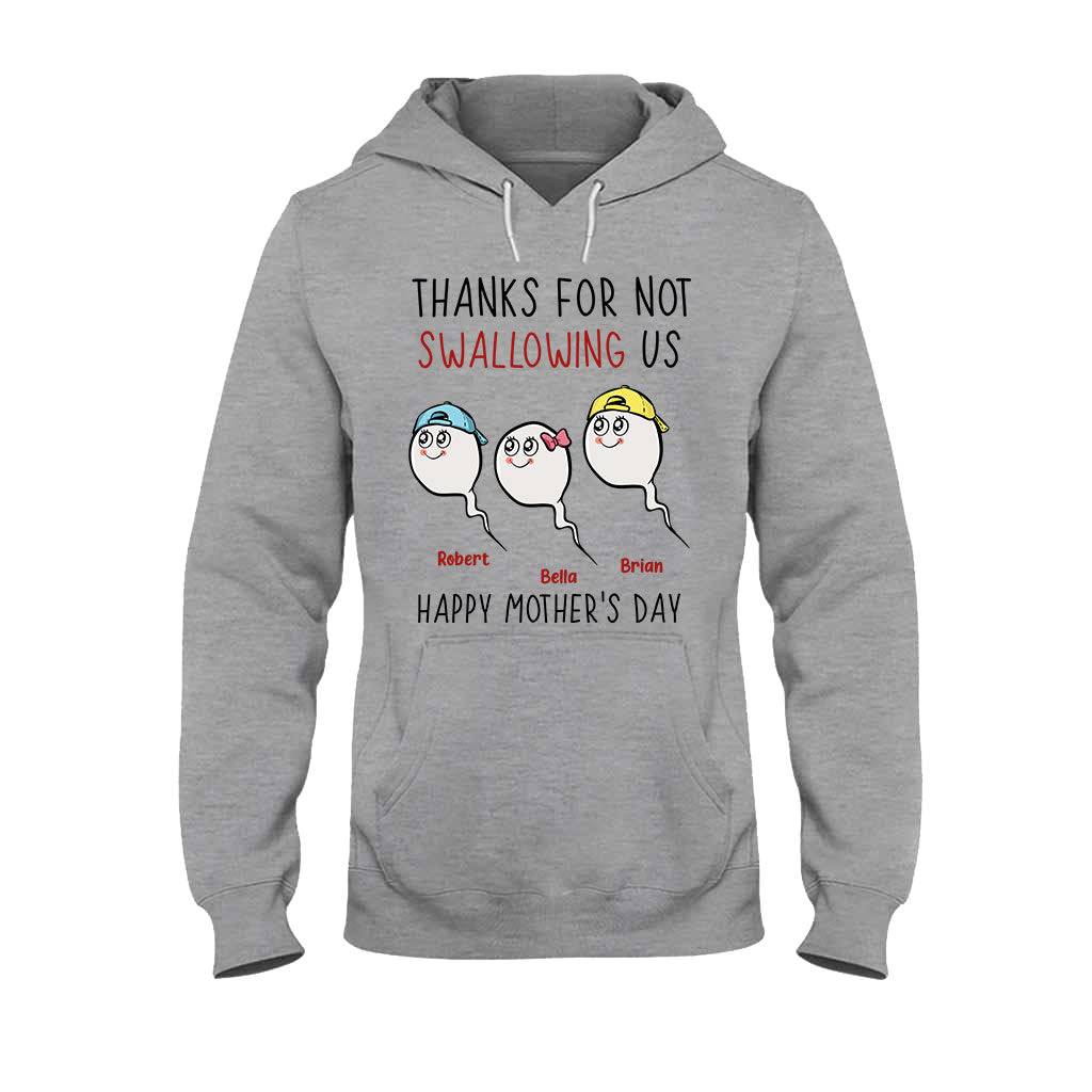 Danke, dass du uns nicht verschluckt hast – Personalisiertes Muttertags-T-Shirt und Hoodie