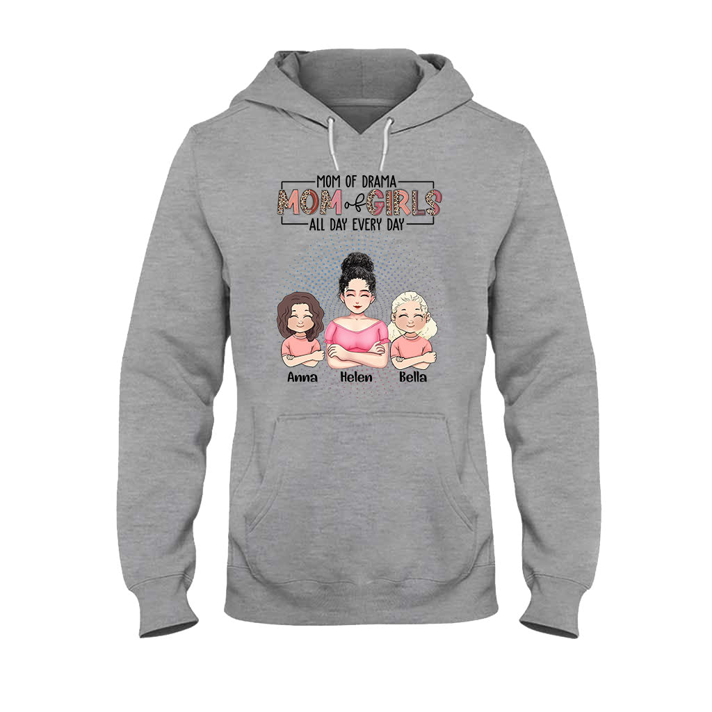 Mama-Modus den ganzen Tag – Personalisiertes Muttertags-T-Shirt und Hoodie